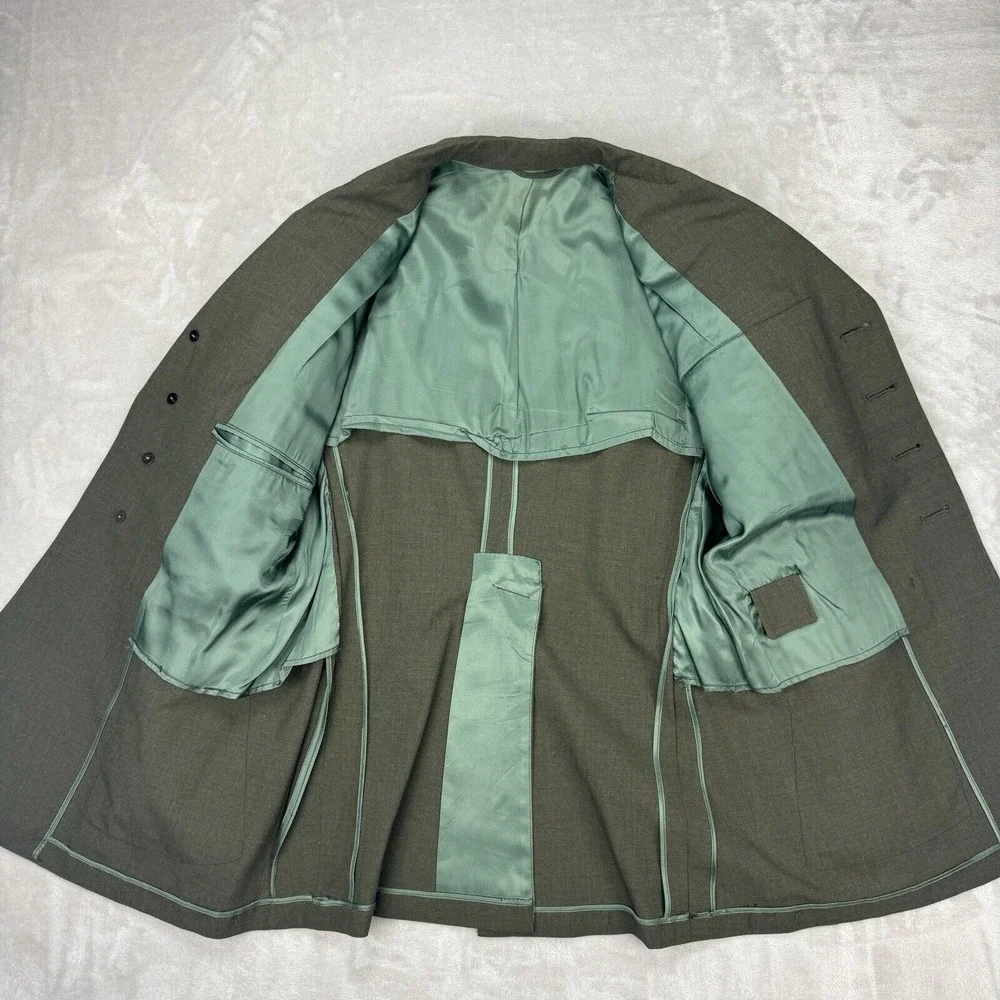 Vtg 70s Vietnam War Era Uniform Mens Wool Blend‎ Tropical Military Coat Trouser